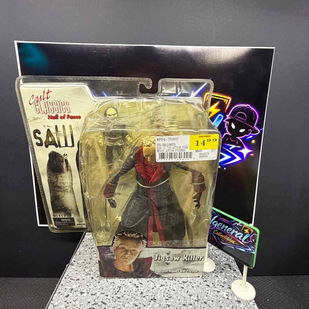 NECA Cult Classics SAW Jigsaw Killer 7" Action Figure Billy Puppet Tricycle 2006